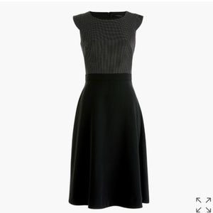 J. Crew a-line combo dress in pindot